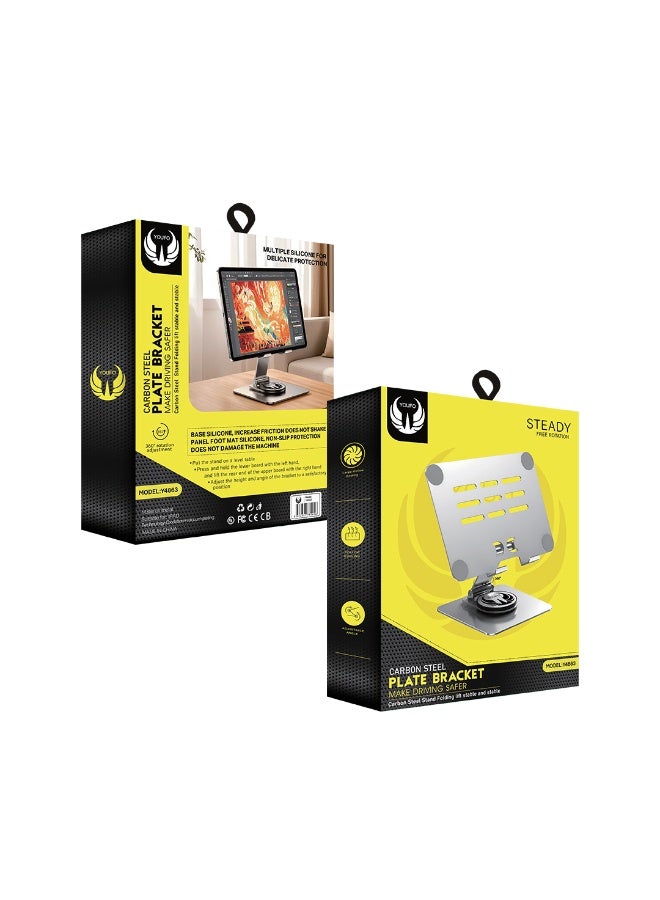 يوفو YOUFO- حامل آيباد قابل للطي موديل Y4863 - تصميم مدمج مع قاعدة دوارة 360 درجة، قابل للتعديل ويدعم جميع الأجهزة اللوحية من 4.5 إلى 12.9 بوصة - Image 2